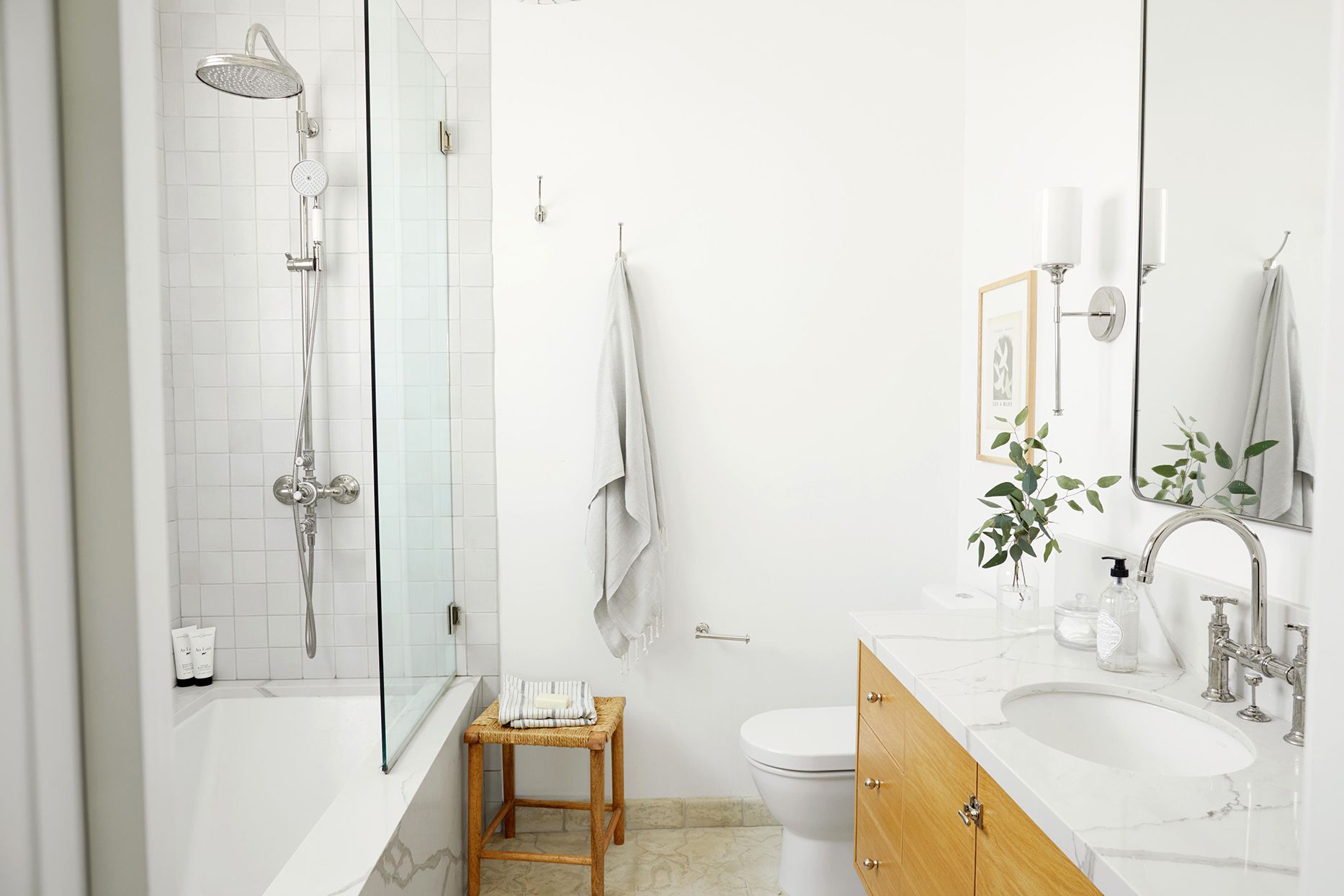 Clean white bathroom